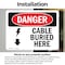 Signmission Cable Buried Here, 5 in W x Rectangle, Vinyl Decal OS-2PACK-DS-D-35-L-1051 - alternate 6